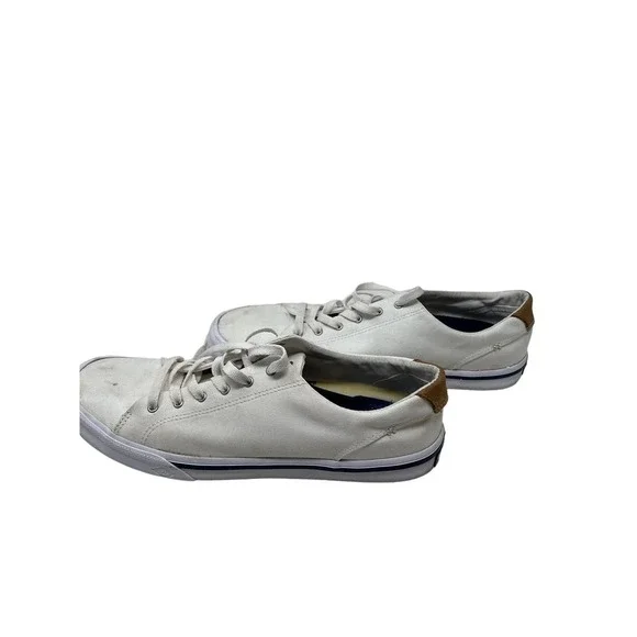 Sperry Striper II Llt White Canvas Mens 10.5 - Picture 3 of 8